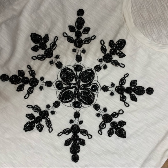 J. Crew Embroidered Snowflake Collector Tee Small - Picture 7 of 8